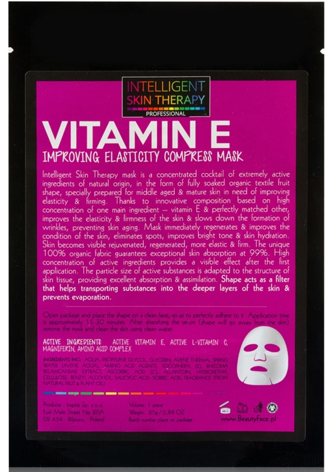 BeautyFace IST Improving Elasticity Booster Face Mask Prof Vitamin E