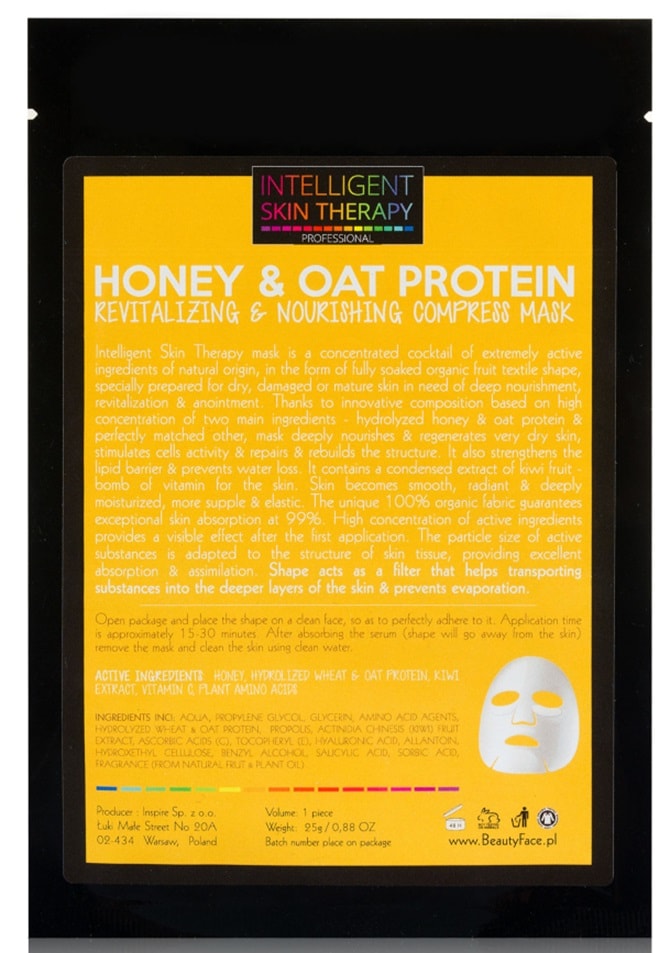 BeautyFace IST Revitalizing & Nourishing Booster Face Mask Prof Honey & Oat Protein