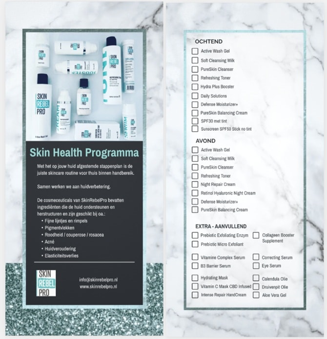 Flyer Skin Health Programma – per 20 stuks