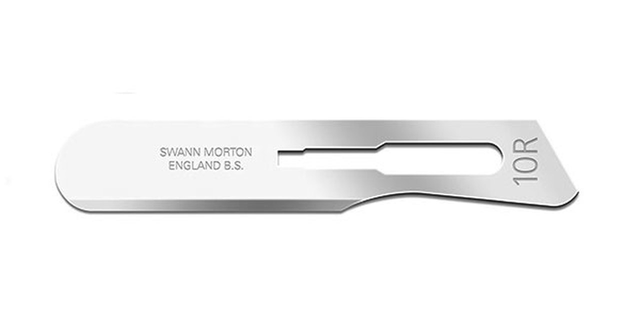 Swann-Morton Dermaplaning Scalpelmesjes nr. 10R – 100 stuks